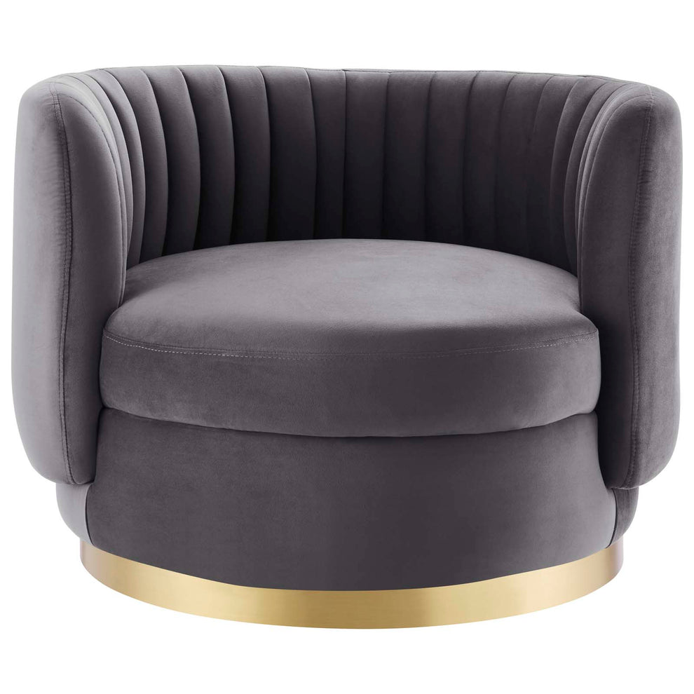 Embrace Tufted Performance Velvet Performance Velvet Swivel Chair By Modway - EEI-4997 | Armchairs | Modishstore - 6