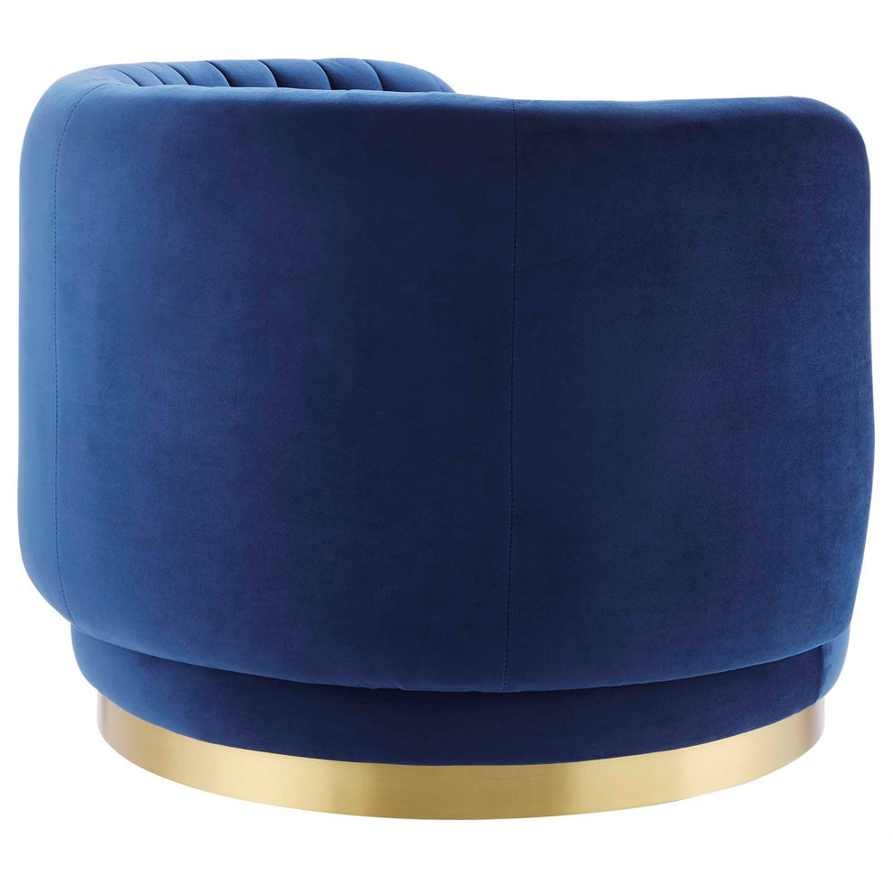 Embrace Tufted Performance Velvet Performance Velvet Swivel Chair By Modway - EEI-4997 | Armchairs | Modishstore - 11