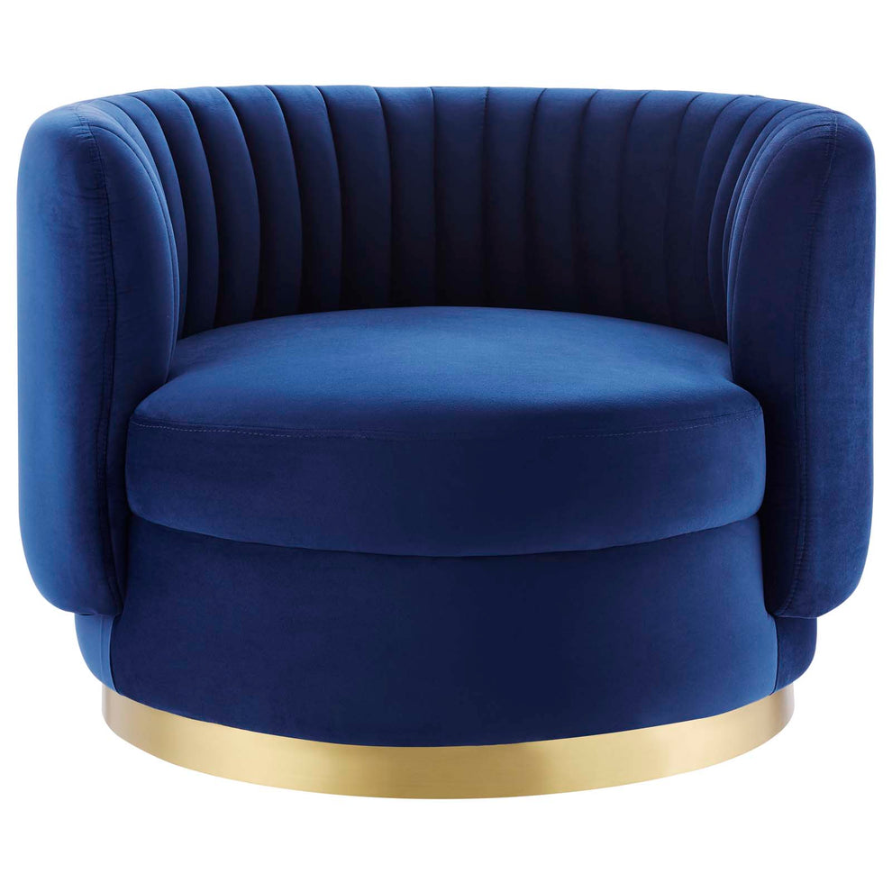 Embrace Tufted Performance Velvet Performance Velvet Swivel Chair By Modway - EEI-4997 | Armchairs | Modishstore - 13