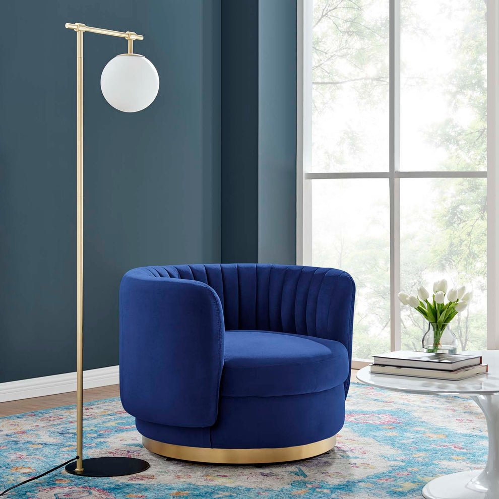Embrace Tufted Performance Velvet Performance Velvet Swivel Chair By Modway - EEI-4997 | Armchairs | Modishstore - 8