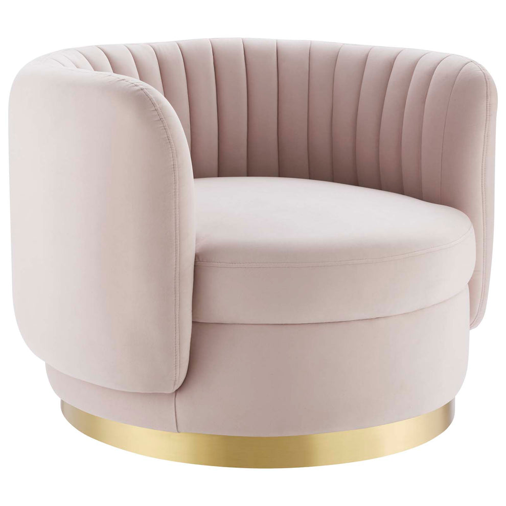 Embrace Tufted Performance Velvet Performance Velvet Swivel Chair By Modway - EEI-4997 | Armchairs | Modishstore - 16