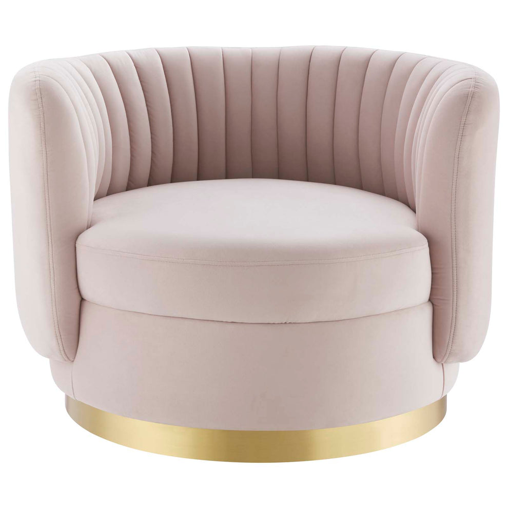 Embrace Tufted Performance Velvet Performance Velvet Swivel Chair By Modway - EEI-4997 | Armchairs | Modishstore - 20