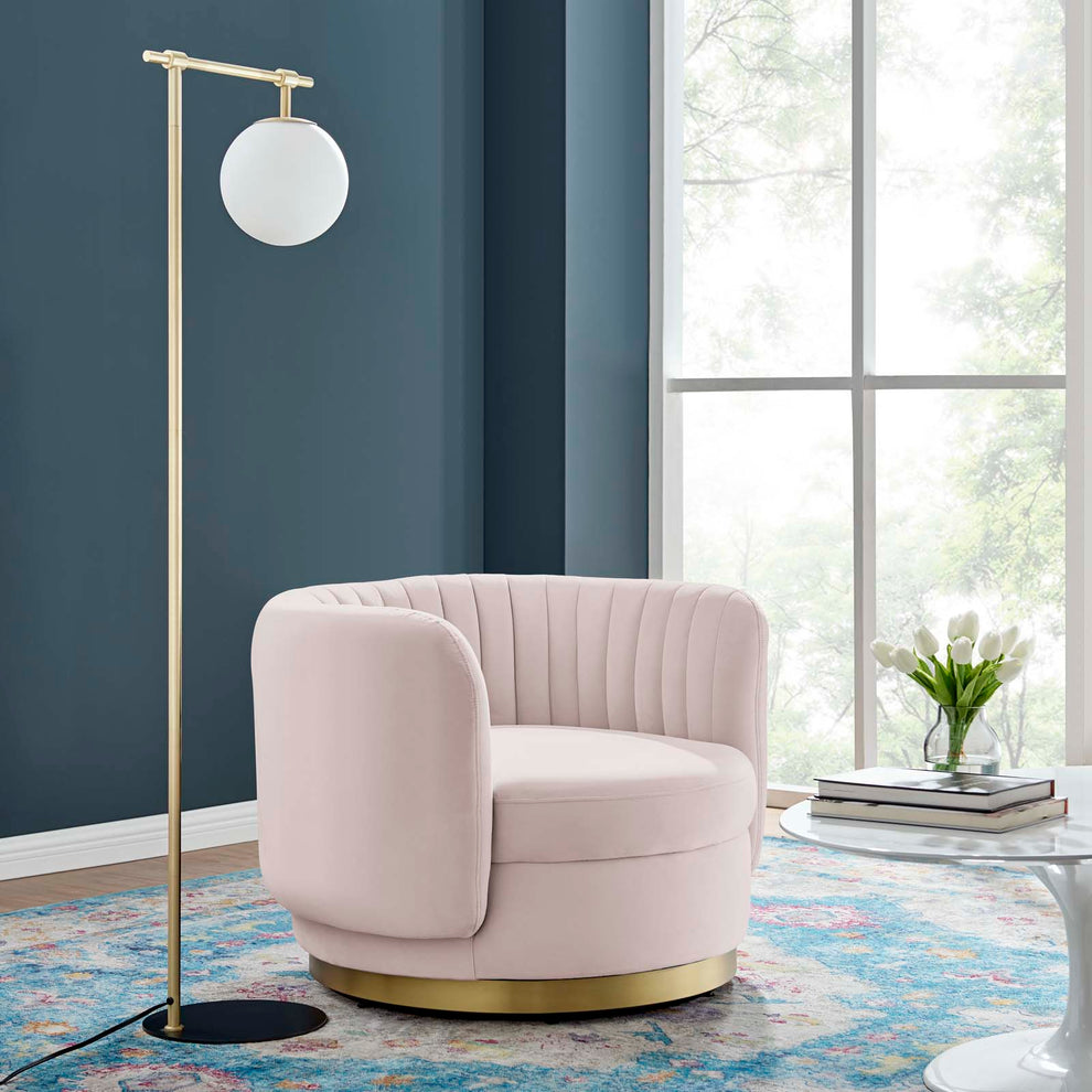 Embrace Tufted Performance Velvet Performance Velvet Swivel Chair By Modway - EEI-4997 | Armchairs | Modishstore - 15