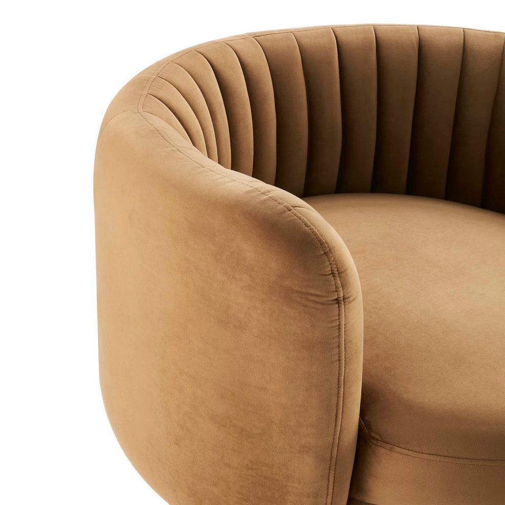 Embrace Tufted Performance Velvet Performance Velvet Swivel Chair By Modway - EEI-4998 | Armchairs | Modishstore - 5