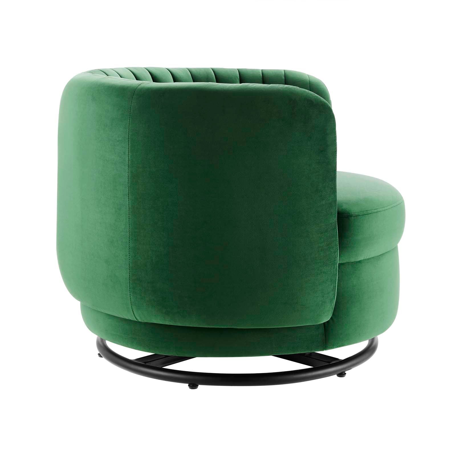Embrace Tufted Performance Velvet Performance Velvet Swivel Chair By Modway - EEI-4998 | Armchairs | Modishstore - 9
