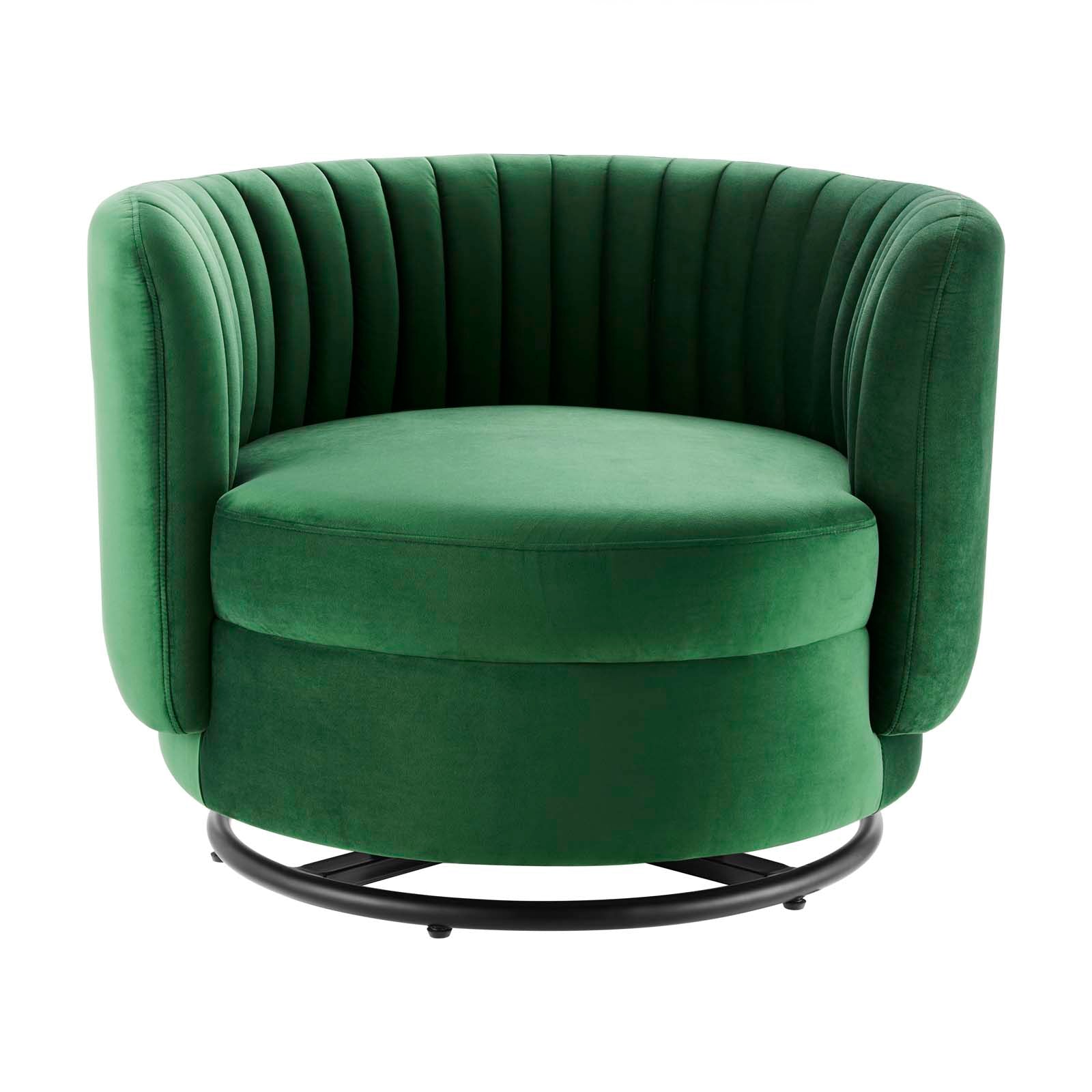 Embrace Tufted Performance Velvet Performance Velvet Swivel Chair By Modway - EEI-4998 | Armchairs | Modishstore - 12