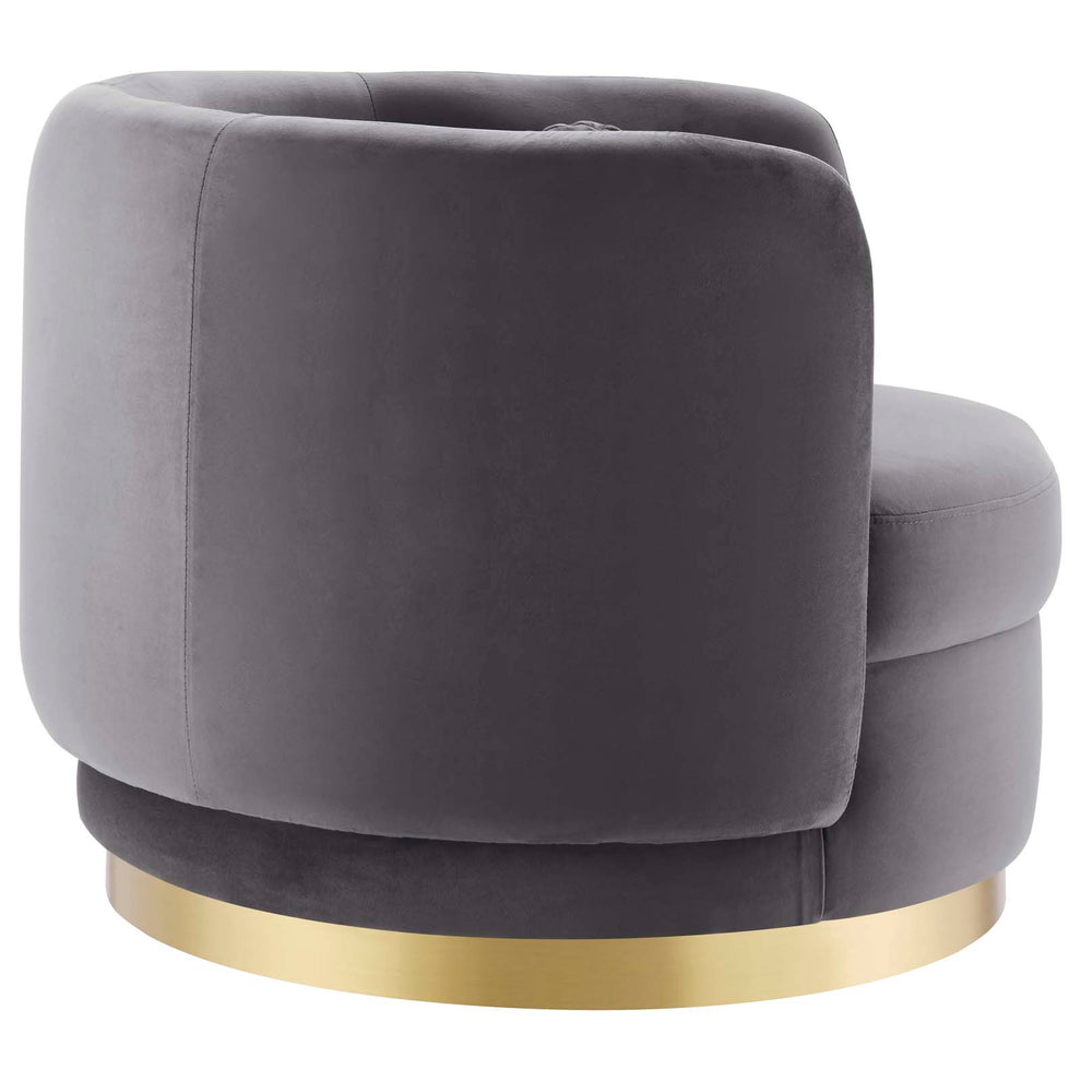 Relish Performance Velvet Performance Velvet Swivel Chair By Modway - EEI-4999 | Armchairs | Modishstore - 3