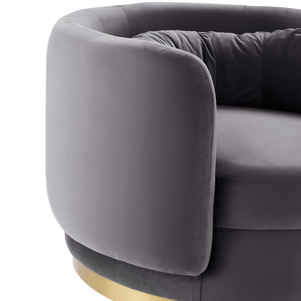 Relish Performance Velvet Performance Velvet Swivel Chair By Modway - EEI-4999 | Armchairs | Modishstore - 5