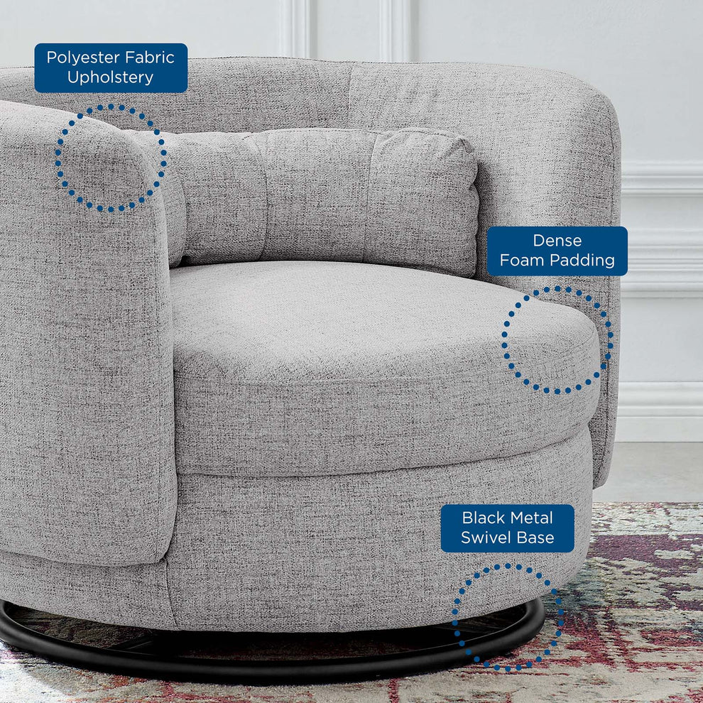 Relish Fabric Upholstered Upholstered Fabric Swivel Chair By Modway - EEI-5000 | Armchairs | Modishstore - 7