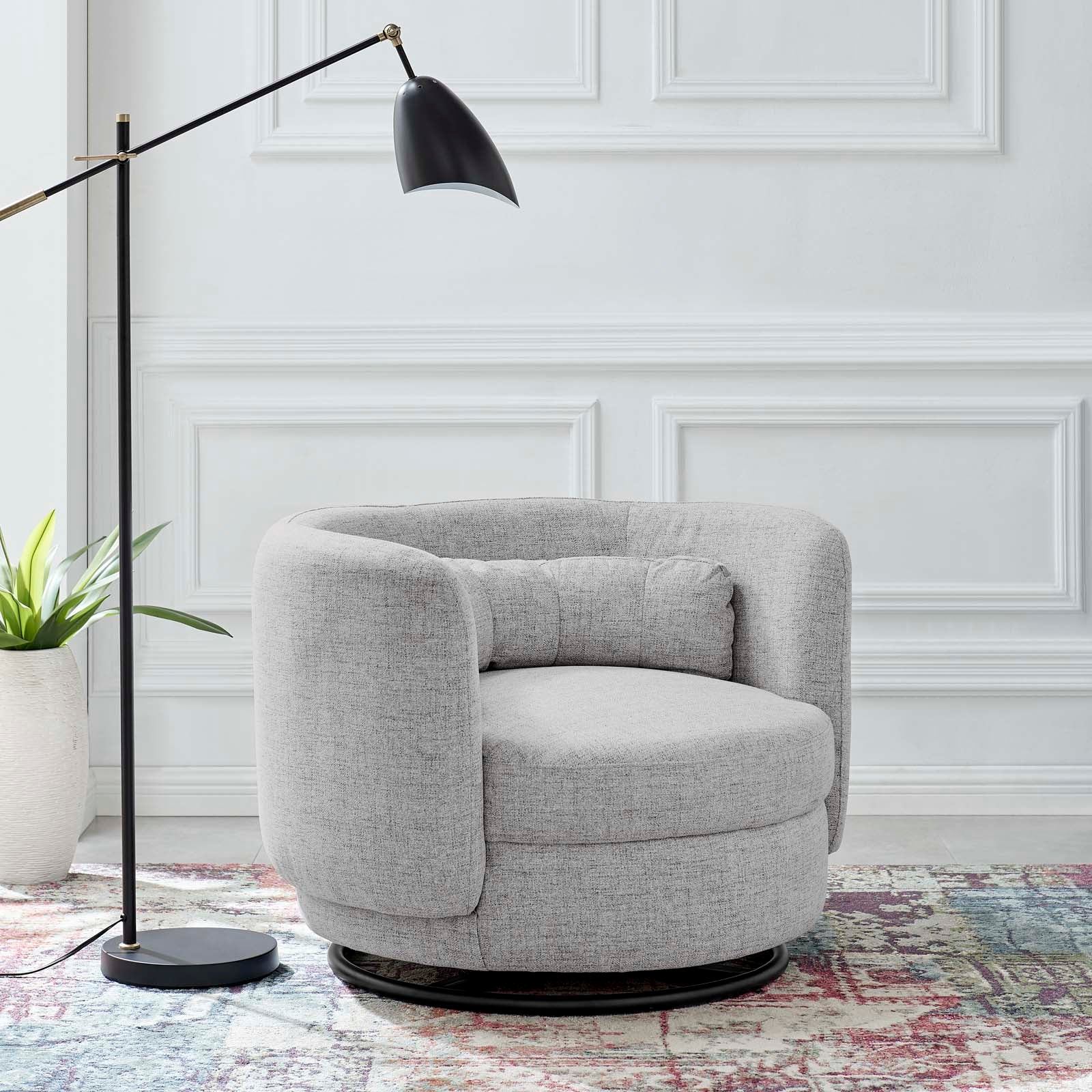 Relish Fabric Upholstered Upholstered Fabric Swivel Chair By Modway - EEI-5000 | Armchairs | Modishstore - 1
