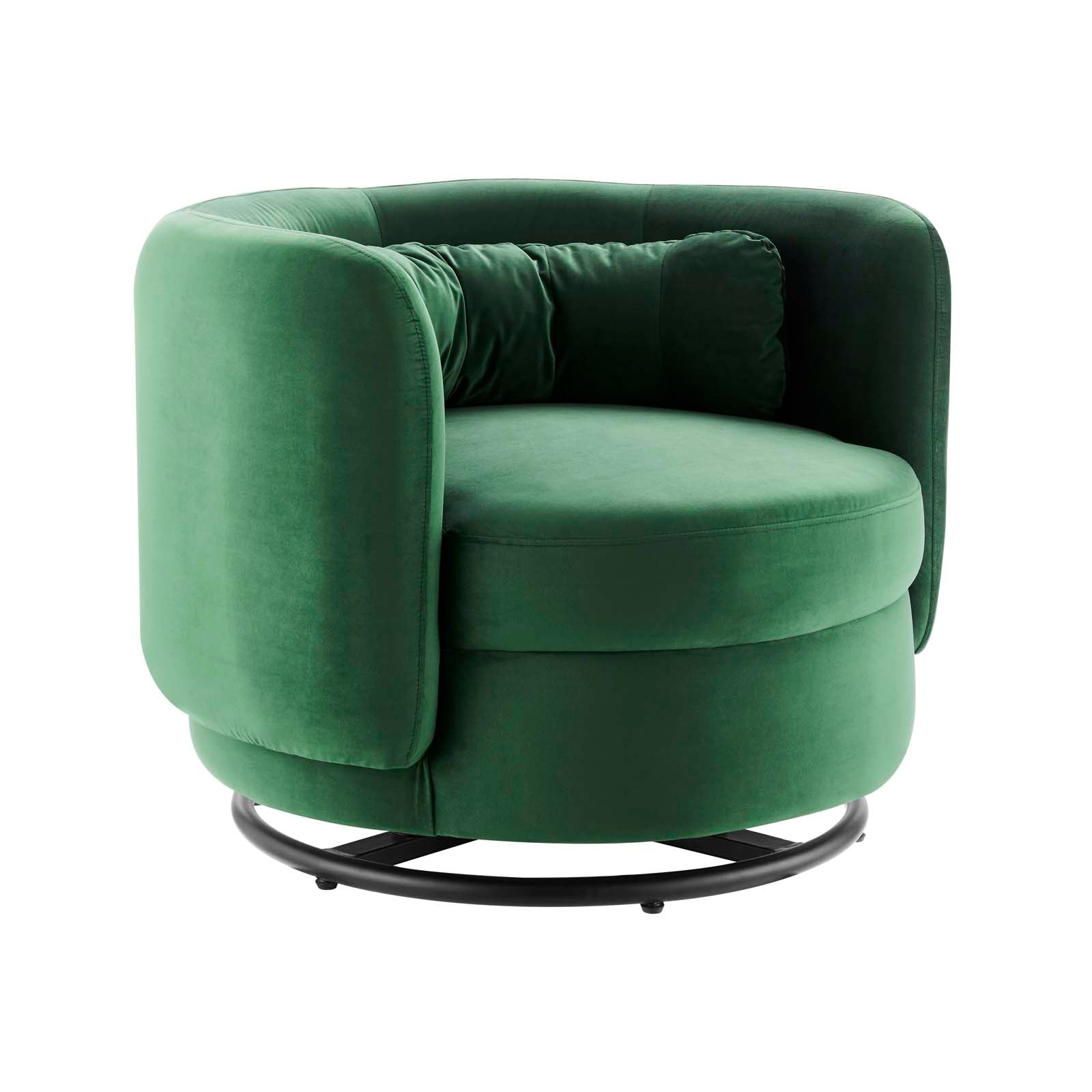 Relish Performance Velvet Performance Velvet Swivel Chair By Modway - EEI-5001 | Armchairs | Modishstore - 9