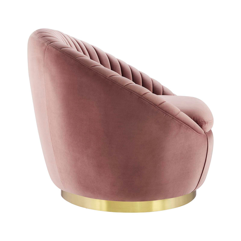Whirr Tufted Performance Velvet Performance Velvet Swivel Chair By Modway - EEI-5002 | Armchairs | Modishstore - 3
