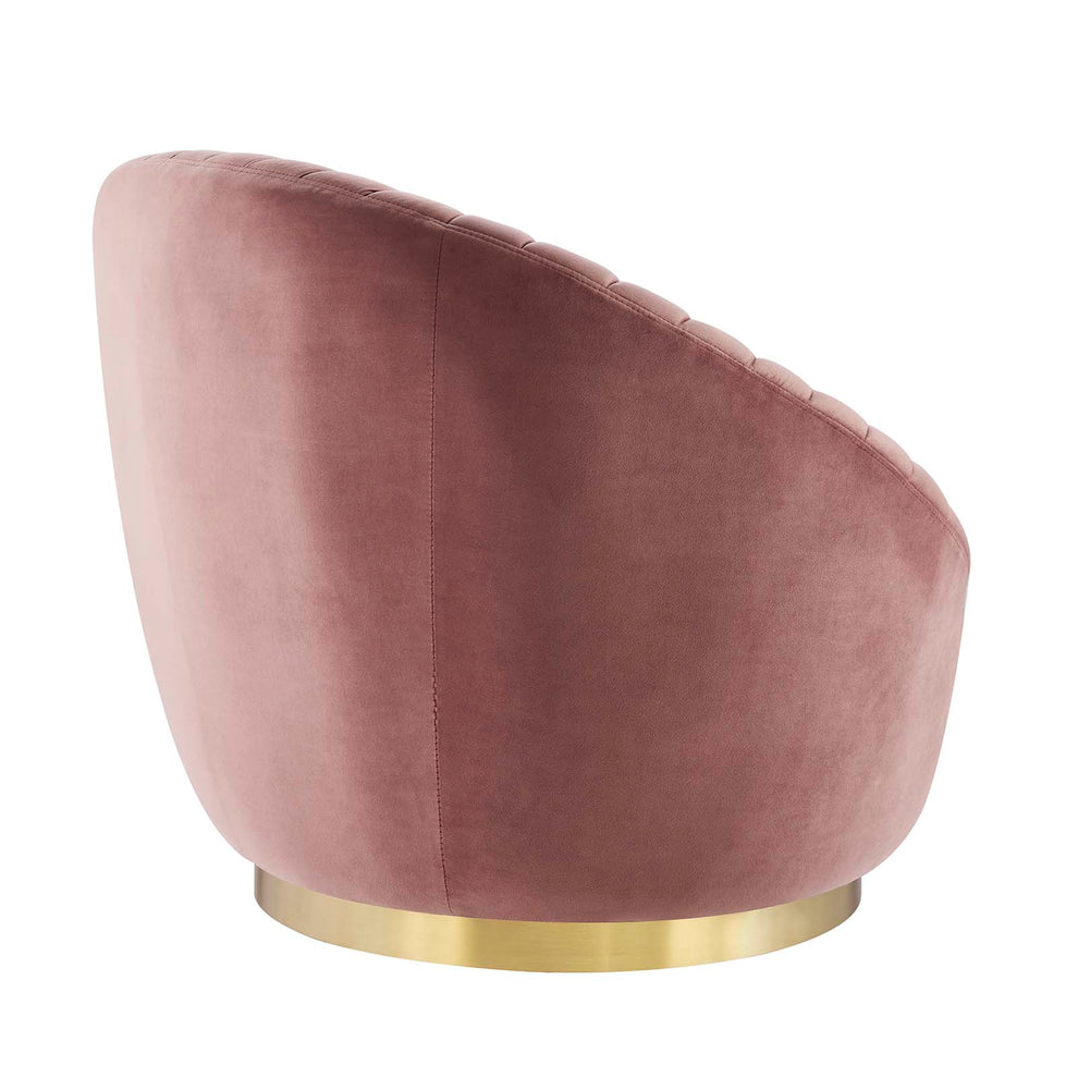 Whirr Tufted Performance Velvet Performance Velvet Swivel Chair By Modway - EEI-5002 | Armchairs | Modishstore - 4