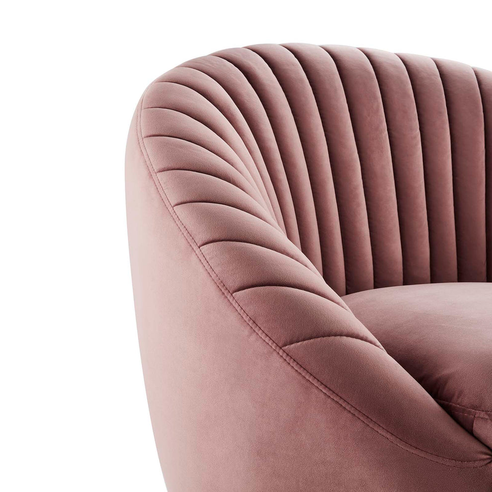 Whirr Tufted Performance Velvet Performance Velvet Swivel Chair By Modway - EEI-5002 | Armchairs | Modishstore - 5