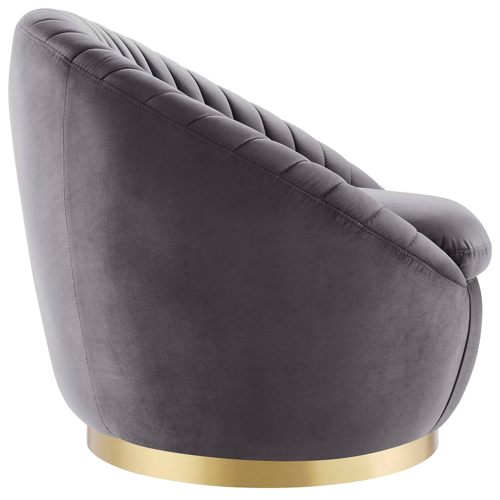 Whirr Tufted Performance Velvet Performance Velvet Swivel Chair By Modway - EEI-5002 | Armchairs | Modishstore - 9