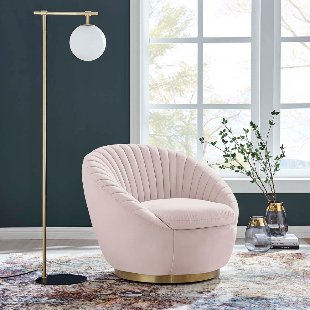 Whirr Tufted Performance Velvet Performance Velvet Swivel Chair By Modway - EEI-5002 | Armchairs | Modishstore - 28