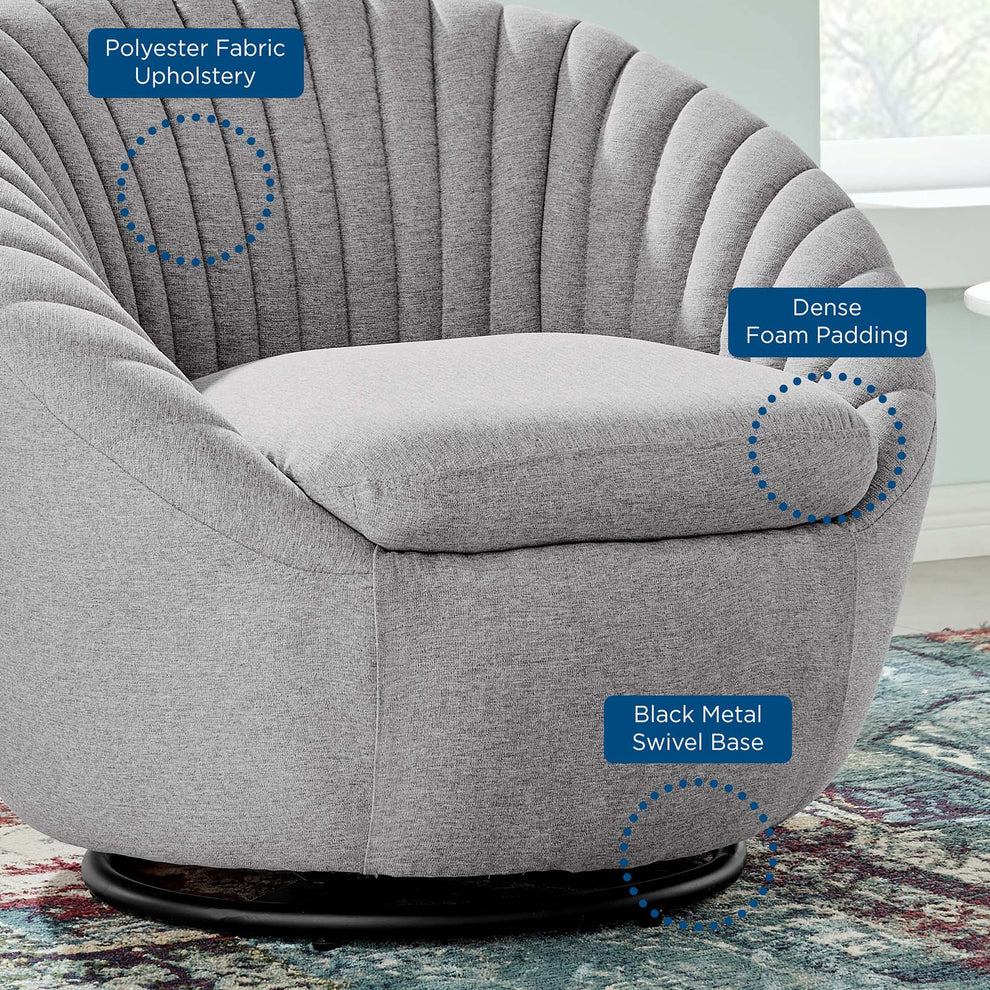 Whirr Tufted Fabric Fabric Swivel Chair By Modway - EEI-5003 | Armchairs | Modishstore - 14