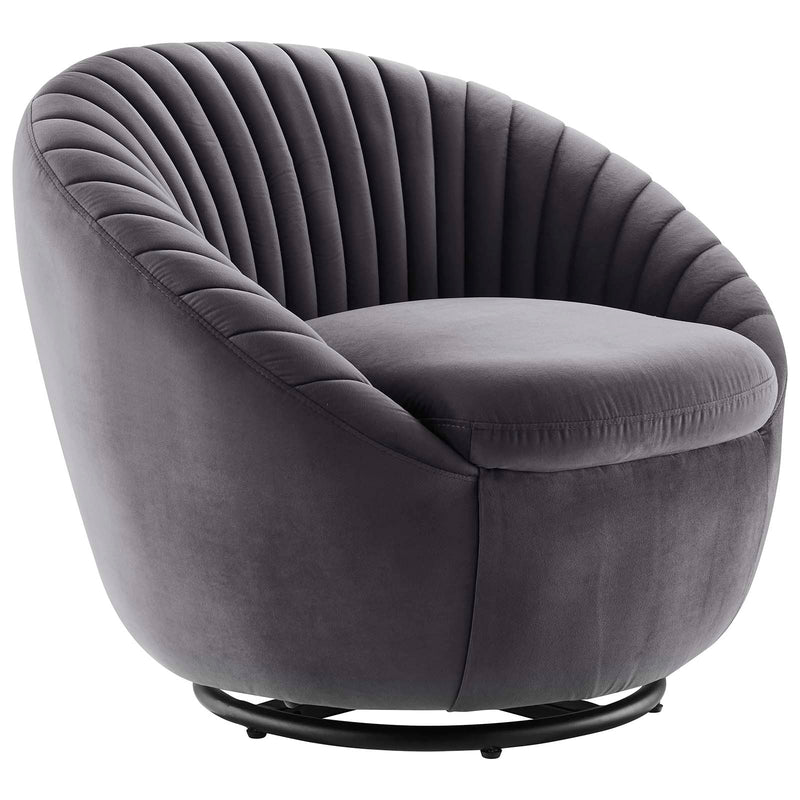 Whirr Tufted Performance Velvet Performance Velvet Swivel Chair By Modway - EEI-5004 | Armchairs | Modishstore - 15