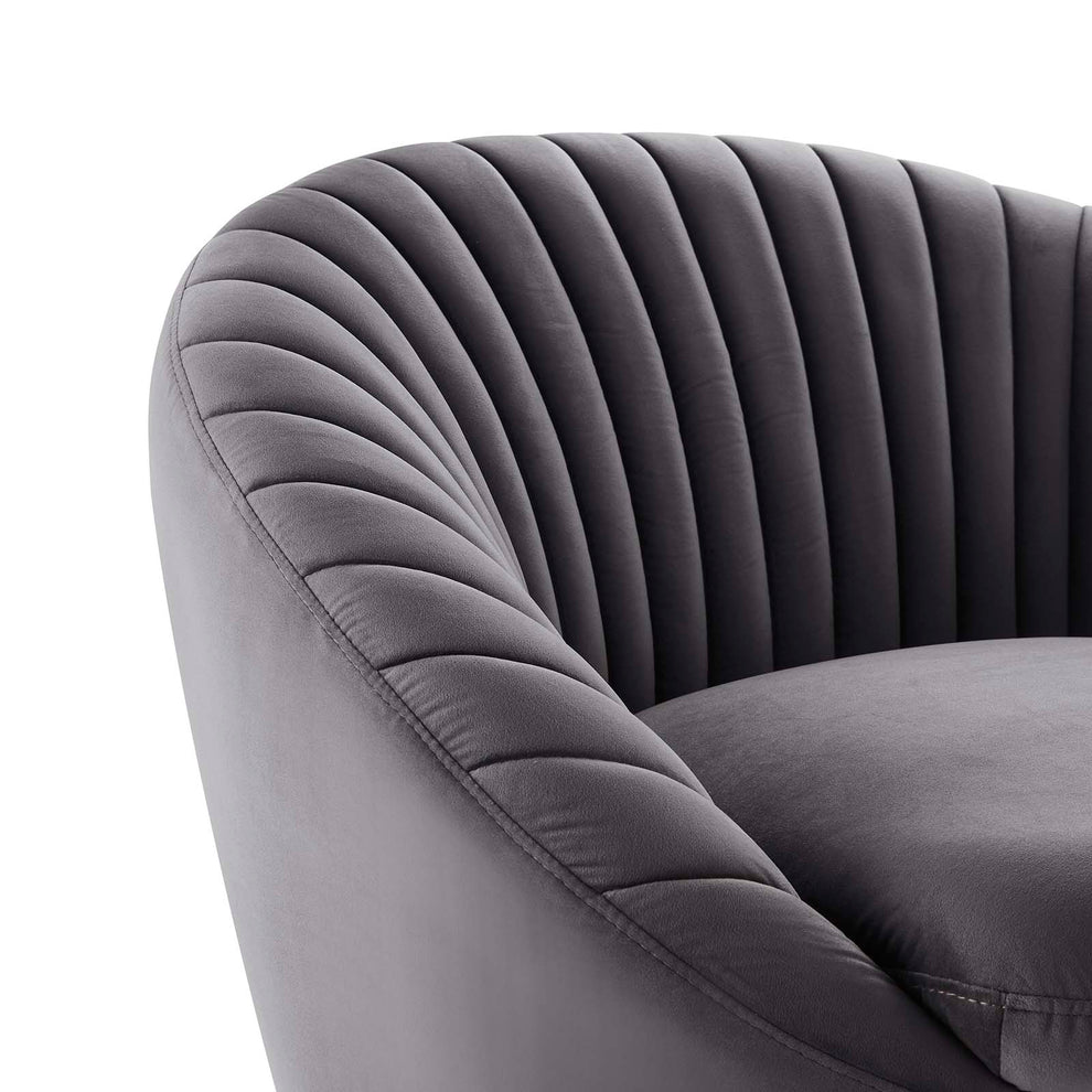 Whirr Tufted Performance Velvet Performance Velvet Swivel Chair By Modway - EEI-5004 | Armchairs | Modishstore - 18