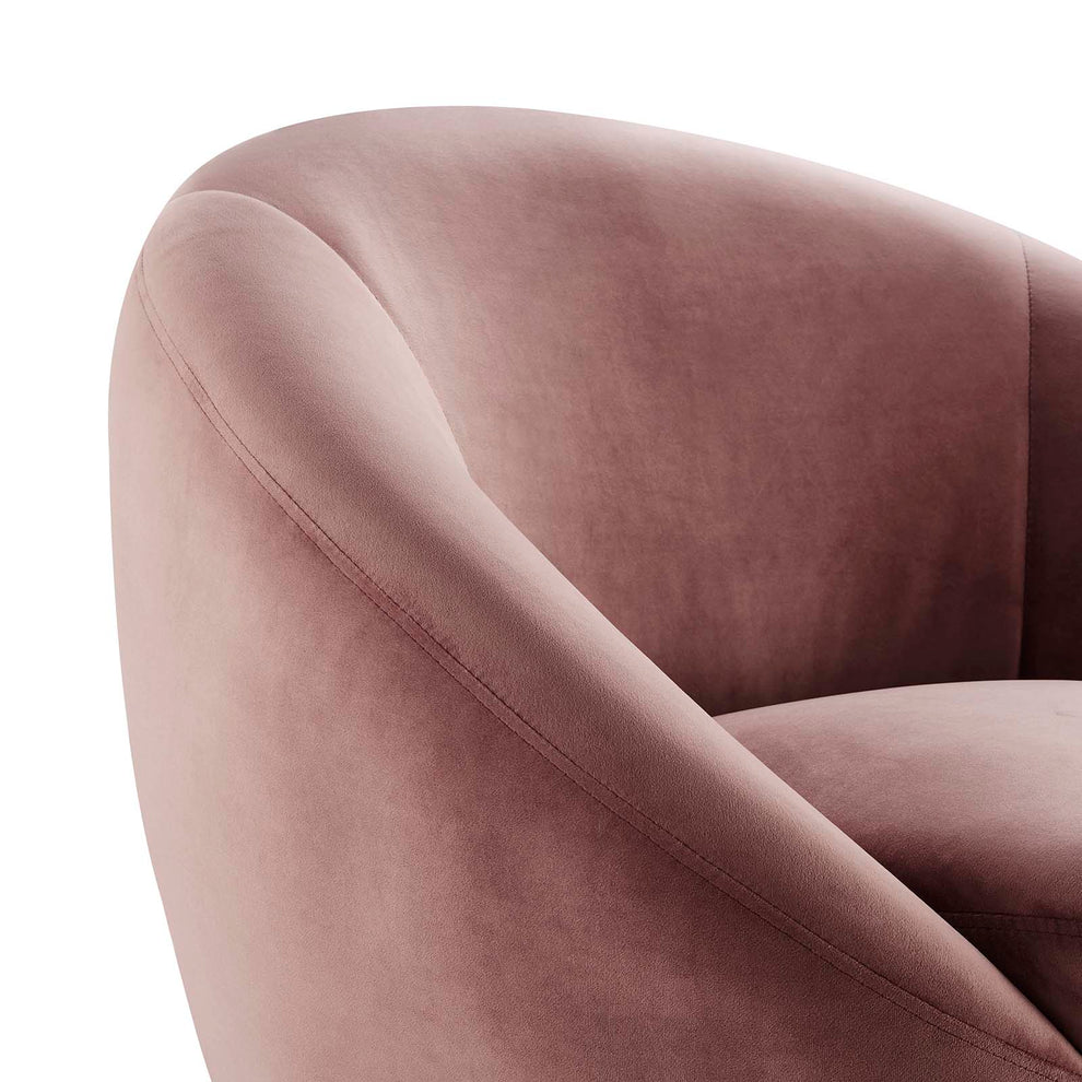 Buttercup Performance Velvet Performance Velvet Swivel Chair By Modway - EEI-5005 | Armchairs | Modishstore - 5