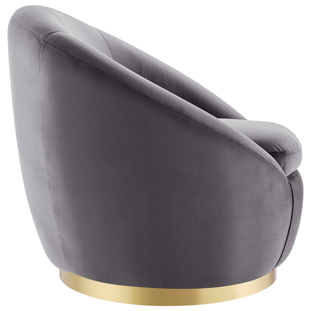 Buttercup Performance Velvet Performance Velvet Swivel Chair By Modway - EEI-5005 | Armchairs | Modishstore - 9