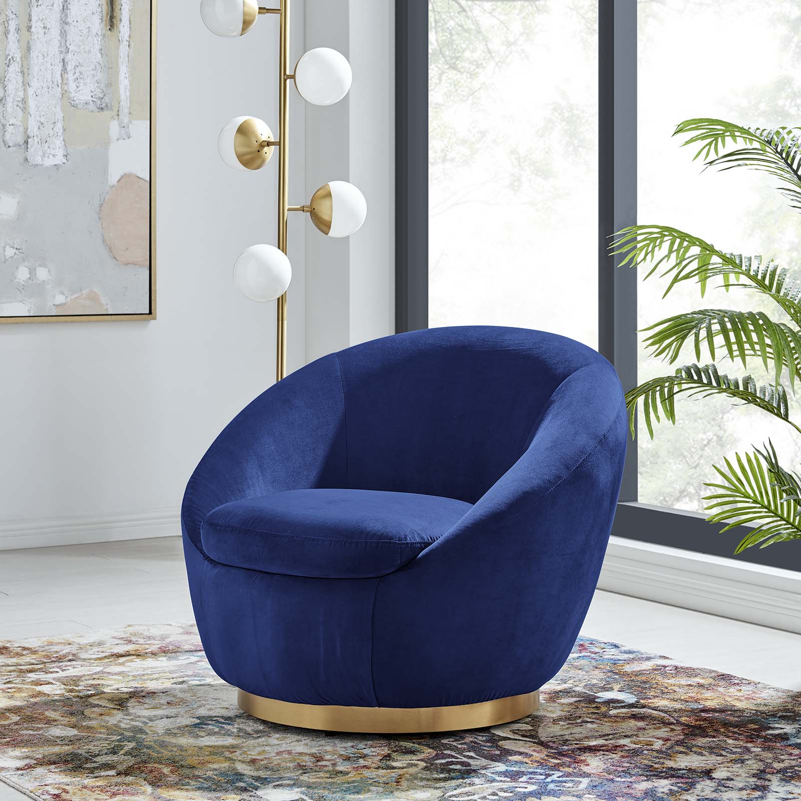 Buttercup Performance Velvet Performance Velvet Swivel Chair By Modway - EEI-5005 | Armchairs | Modishstore - 21
