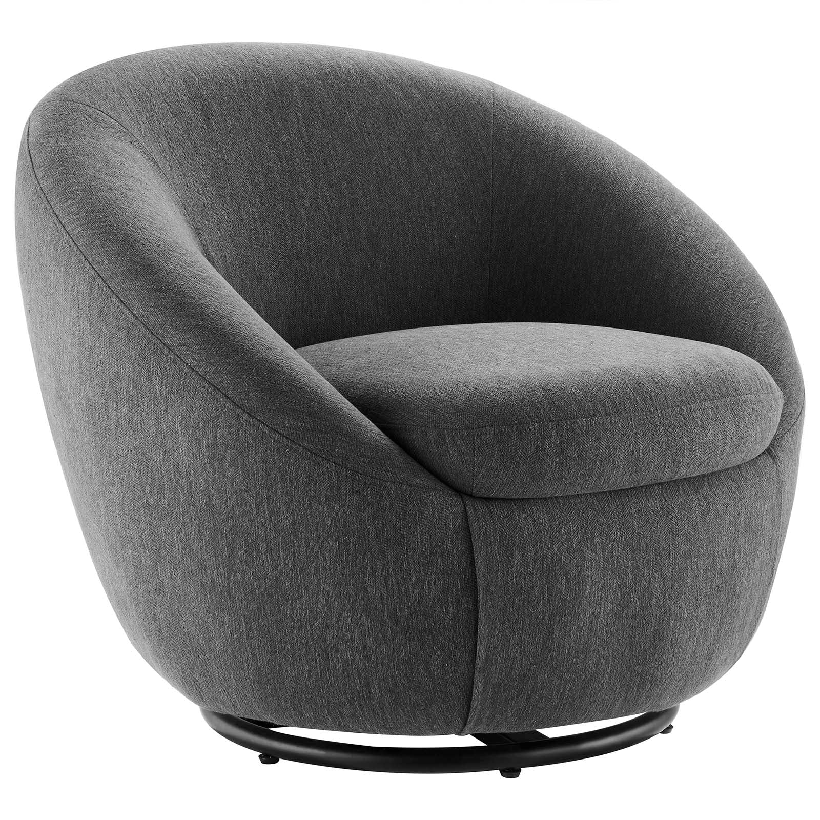 Buttercup Fabric Upholstered Upholstered Fabric Swivel Chair By Modway | Armchairs | Modishstore-2