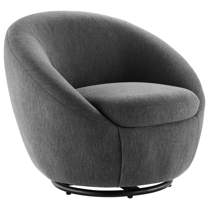 Buttercup Fabric Upholstered Upholstered Fabric Swivel Chair By Modway - EEI-5006 | Armchairs | Modishstore - 2