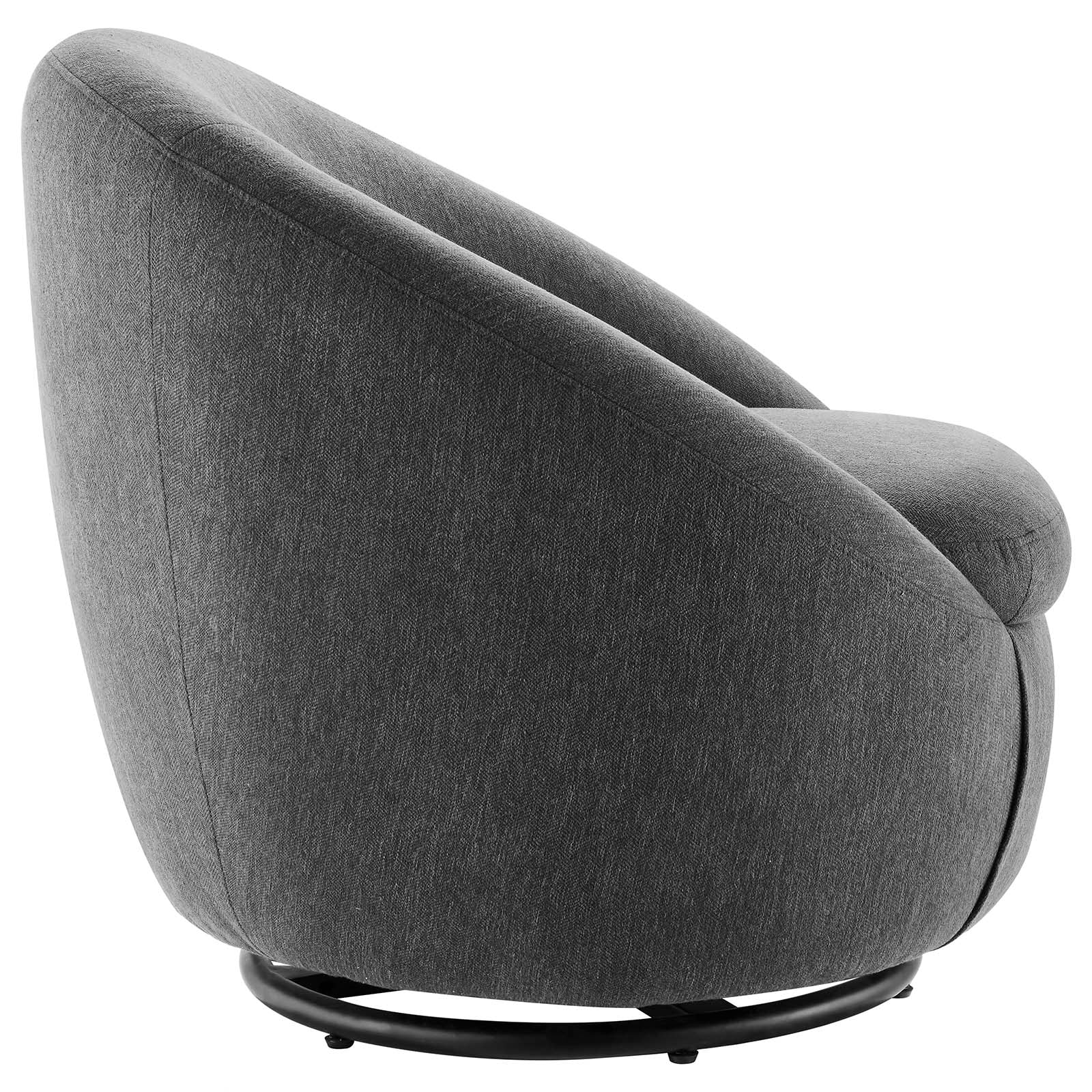 Buttercup Fabric Upholstered Upholstered Fabric Swivel Chair By Modway - EEI-5006 | Armchairs | Modishstore - 3