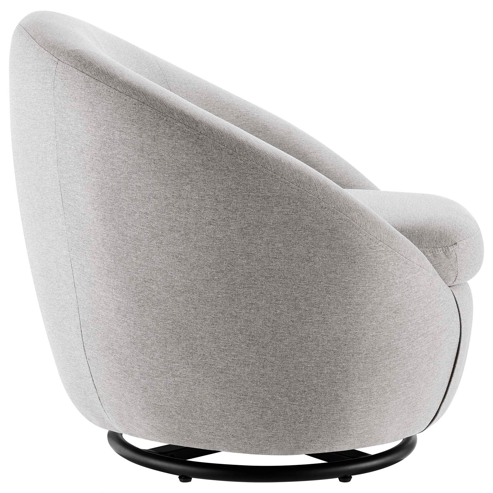 Buttercup Fabric Upholstered Upholstered Fabric Swivel Chair By Modway - EEI-5006 | Armchairs | Modishstore - 9