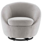 Buttercup Fabric Upholstered Upholstered Fabric Swivel Chair By Modway - EEI-5006 | Armchairs | Modishstore - 12