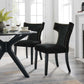Curve Performance Velvet Dining Chairs - Set of 2 By Modway - EEI-5008 | Dining Chairs | Modishstore - 1