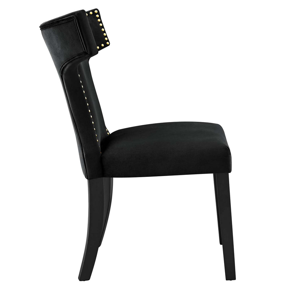Curve Performance Velvet Dining Chairs - Set of 2 By Modway - EEI-5008 | Dining Chairs | Modishstore - 3