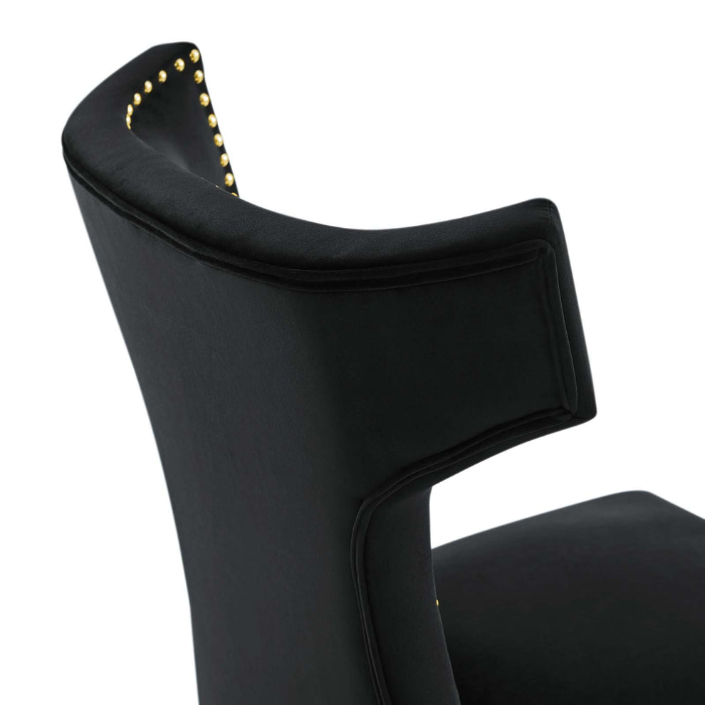 Curve Performance Velvet Dining Chairs - Set of 2 By Modway - EEI-5008 | Dining Chairs | Modishstore - 8