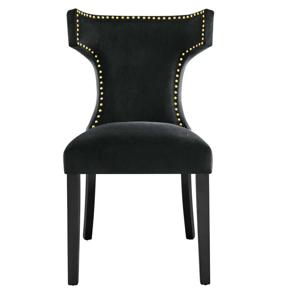 Curve Performance Velvet Dining Chairs - Set of 2 By Modway - EEI-5008 | Dining Chairs | Modishstore - 5