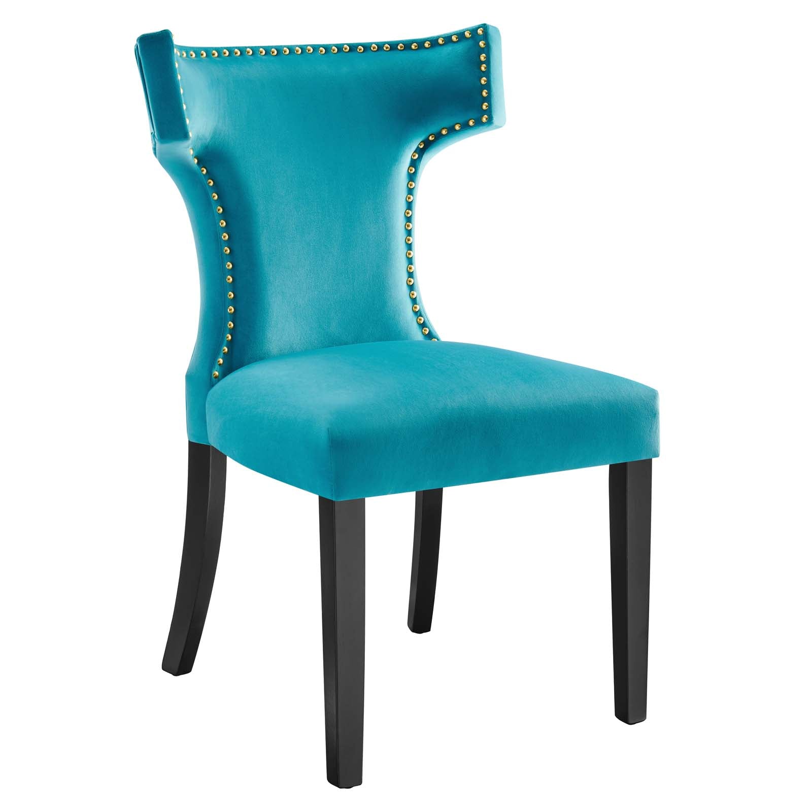 Curve Performance Velvet Dining Chairs - Set of 2 By Modway | Dining Chairs | Modishstore-59