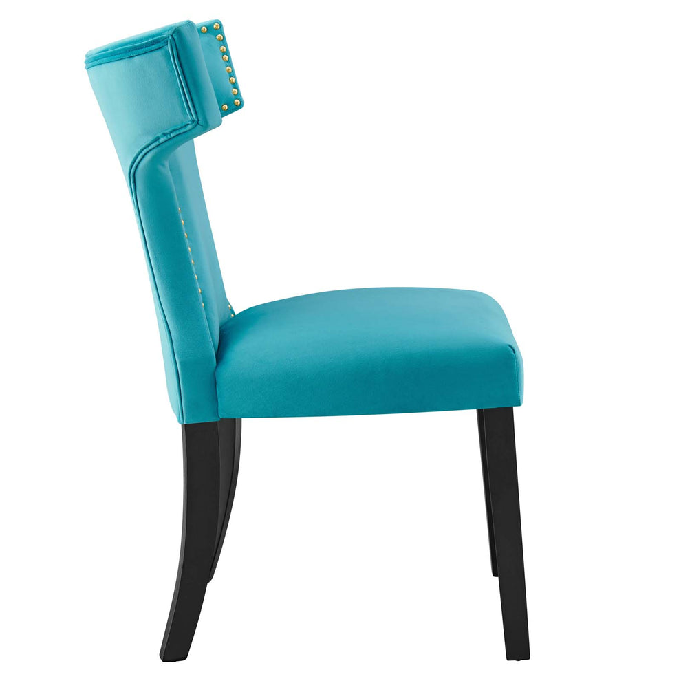 Curve Performance Velvet Dining Chairs - Set of 2 By Modway - EEI-5008 | Dining Chairs | Modishstore - 25