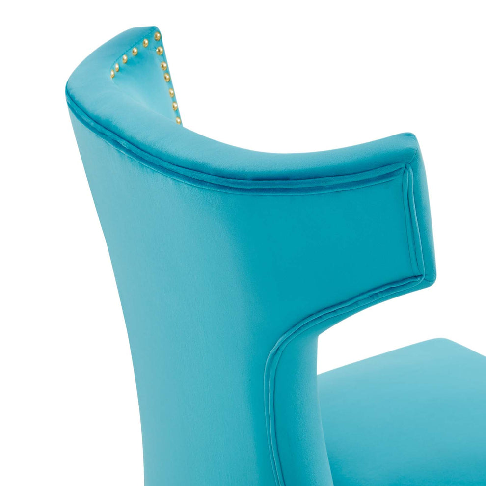 Curve Performance Velvet Dining Chairs - Set of 2 By Modway - EEI-5008 | Dining Chairs | Modishstore - 76