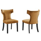 Curve Performance Velvet Dining Chairs - Set of 2 By Modway - EEI-5008 | Dining Chairs | Modishstore - 19