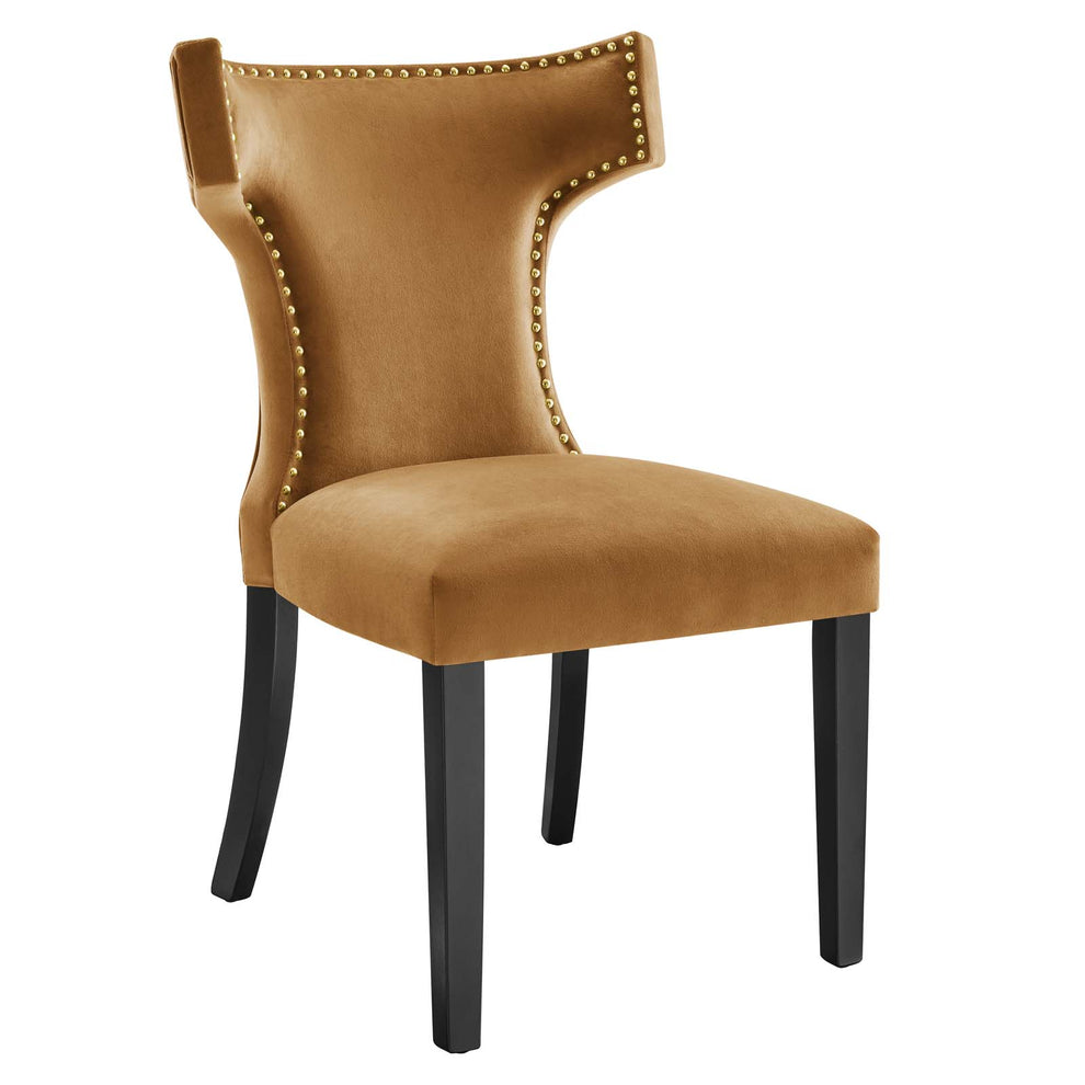 Curve Performance Velvet Dining Chairs - Set of 2 By Modway - EEI-5008 | Dining Chairs | Modishstore - 53
