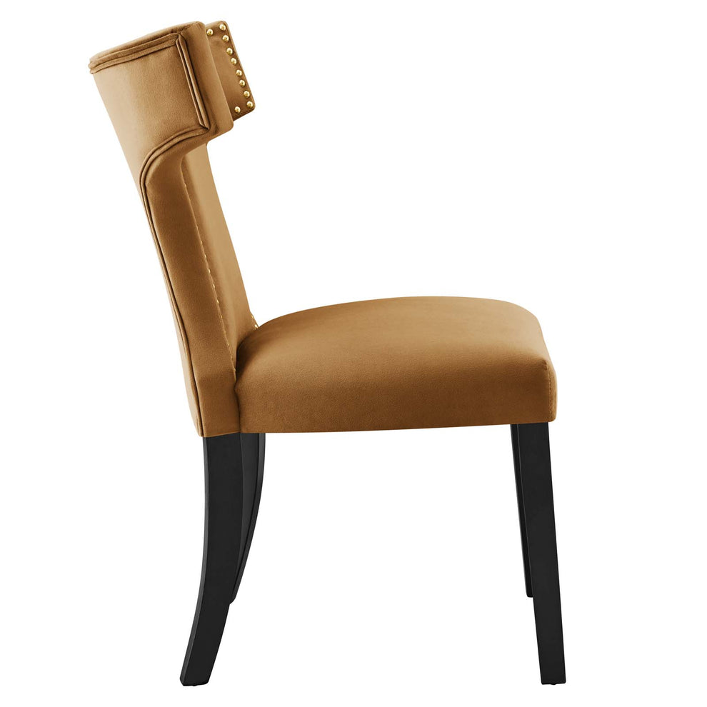 Curve Performance Velvet Dining Chairs - Set of 2 By Modway - EEI-5008 | Dining Chairs | Modishstore - 29