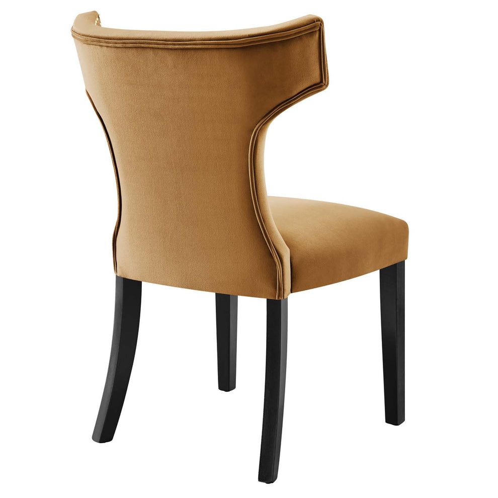 Curve Performance Velvet Dining Chairs - Set of 2 By Modway - EEI-5008 | Dining Chairs | Modishstore - 39