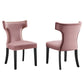 Curve Performance Velvet Dining Chairs - Set of 2 By Modway - EEI-5008 | Dining Chairs | Modishstore - 14