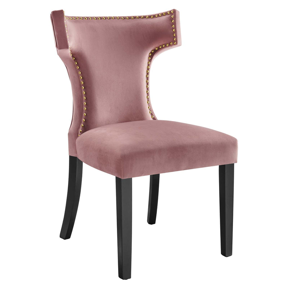 Curve Performance Velvet Dining Chairs - Set of 2 By Modway - EEI-5008 | Dining Chairs | Modishstore - 55