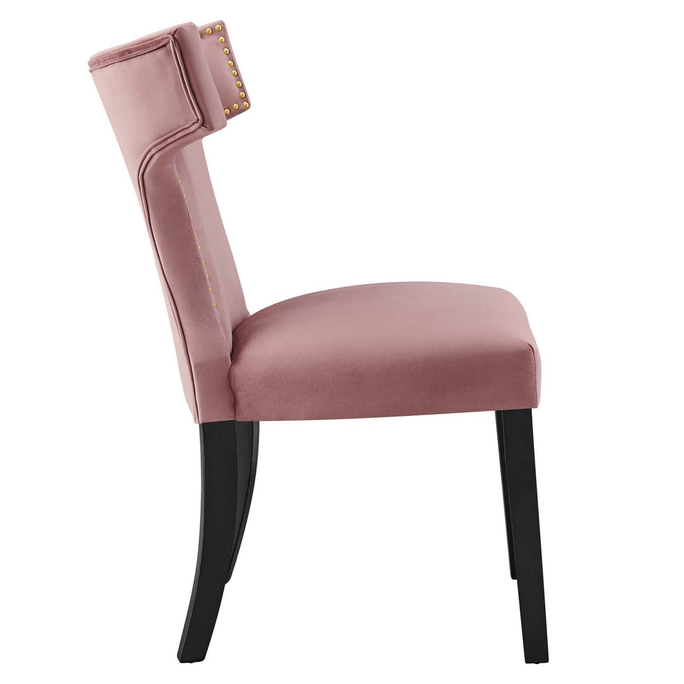 Curve Performance Velvet Dining Chairs - Set of 2 By Modway - EEI-5008 | Dining Chairs | Modishstore - 24