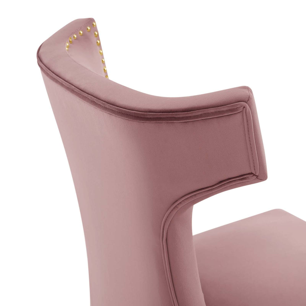 Curve Performance Velvet Dining Chairs - Set of 2 By Modway - EEI-5008 | Dining Chairs | Modishstore - 74