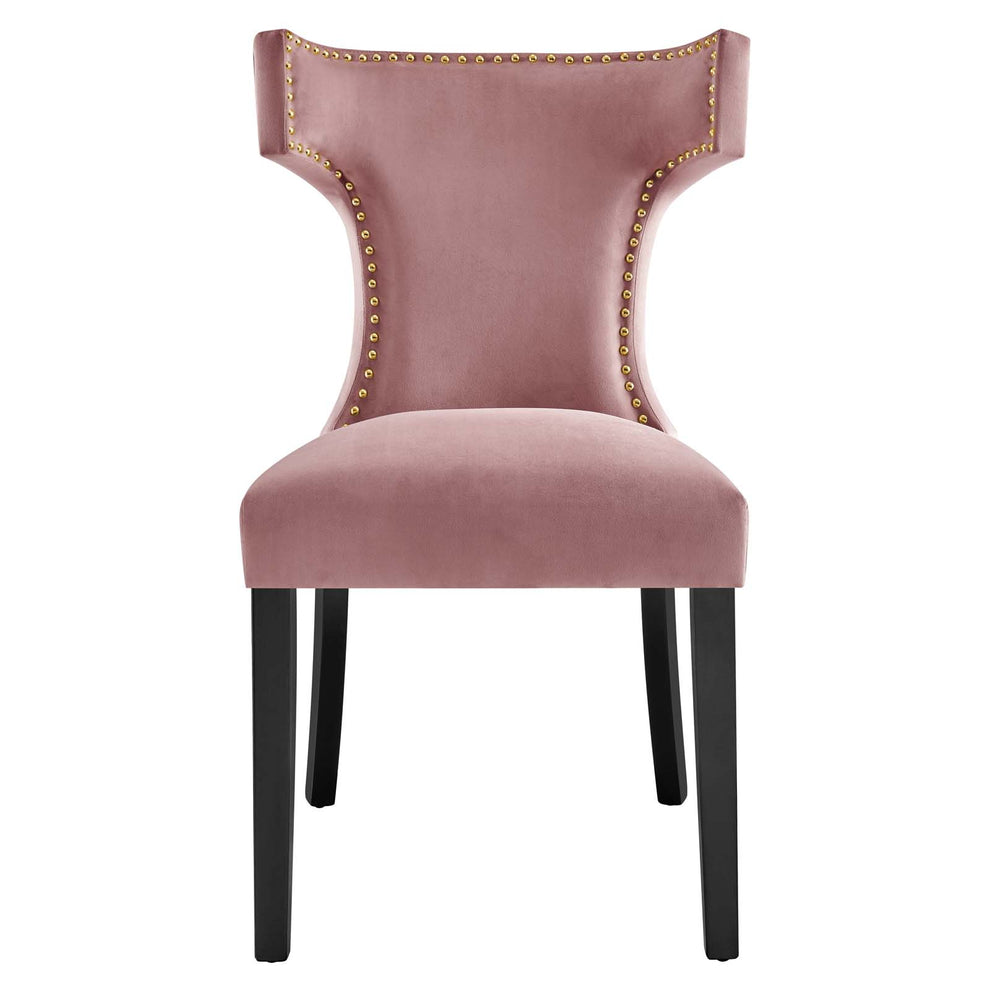 Curve Performance Velvet Dining Chairs - Set of 2 By Modway - EEI-5008 | Dining Chairs | Modishstore - 48
