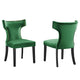 Curve Performance Velvet Dining Chairs - Set of 2 By Modway - EEI-5008 | Dining Chairs | Modishstore - 15