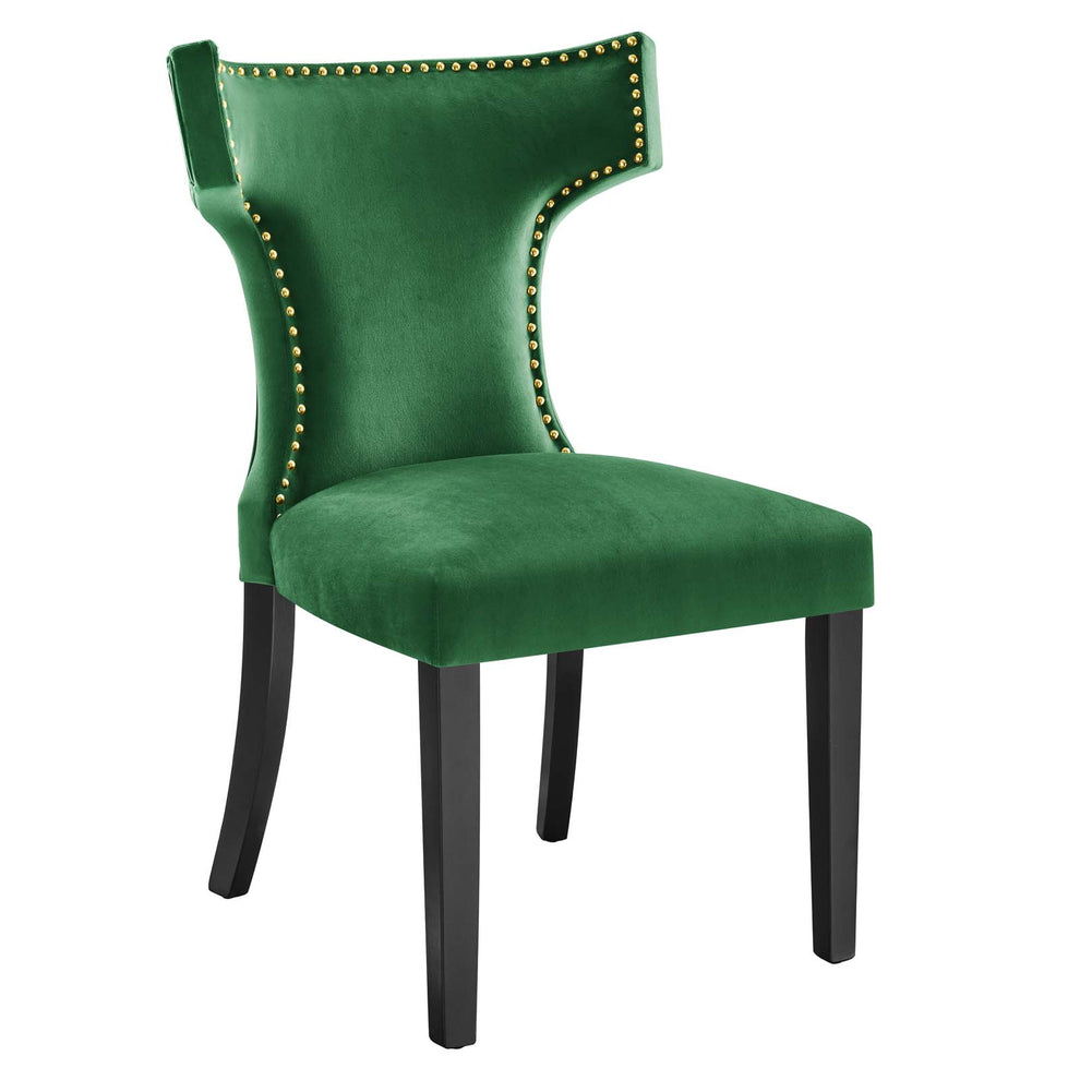 Curve Performance Velvet Dining Chairs - Set of 2 By Modway - EEI-5008 | Dining Chairs | Modishstore - 56