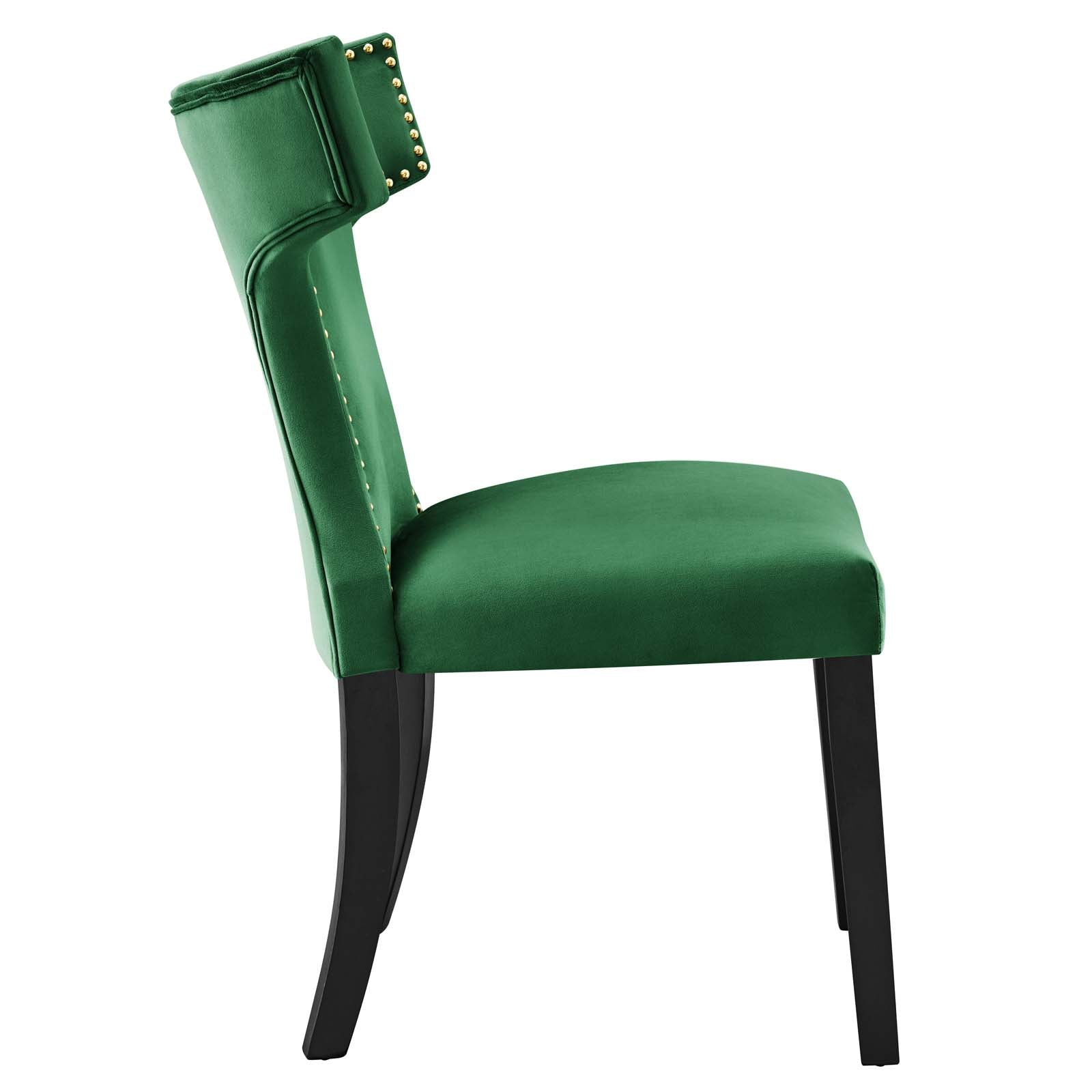 Curve Performance Velvet Dining Chairs - Set of 2 By Modway - EEI-5008 | Dining Chairs | Modishstore - 28